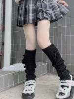 Pareja De Calcetines De Media Caña Estilo Japonés Harajuku Para Mujer Color Blanco Tejidos Alambre Y Poliéster Tipo Casual - details 2