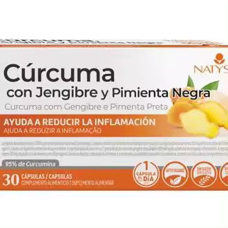 Natysal Cúrcuma Jengibre y Pimienta 30 Cápsulas - 1