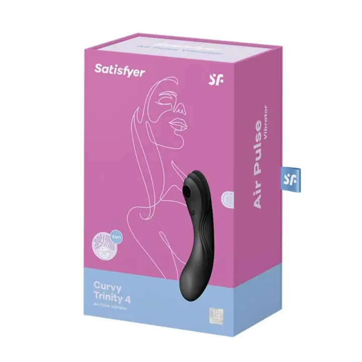 SATISFYER CURVY TRINITY 3 VIBRADOR DE AIRE NEGRO NEGRO - 1