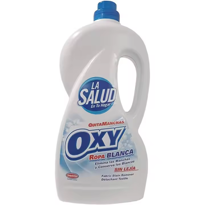 Quitamanchas ropa blanca LA SALUD. Elimina las manchas más difíciles y los olores. Ideal para quitar las manchas en la ropa blanca, no contiene lejía. Solo tienes que añadirlo junto con el detergente, formulado para que los blancos sean más blancos. - 1