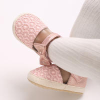 Zapatillas De Verano Para Bebés Niñas 0-18M Con Lazo Casual Sandalias Suave Cómodas Para Primeros Pasos Material Transpirable Tela Y Algodón - details 47