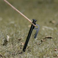 4Pcs Palos De Tenda Para Camping Al Aire Libre Herramienta De Acero Fuerte De 30cm Accesorios De Tenda Negro Para Canopy Y Awaníng - details 2