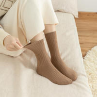 10Pares De Calcetines Largos De Algodón Para Mujer Estilo Retro Otoño Invierno Color Sólido Negro Rosa Para Estudiantes Y Jóvenes - details 0