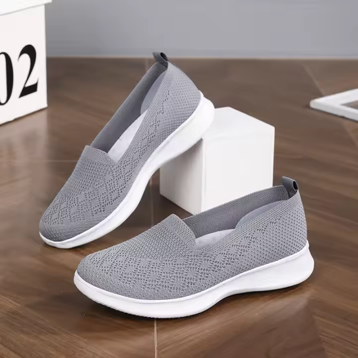 Zapatillas De Caminar Para Mujer Transpirables Y Ligeros Con Suela Suave Zapatos Deportivos De Malla Casual Sin Cierre - 1