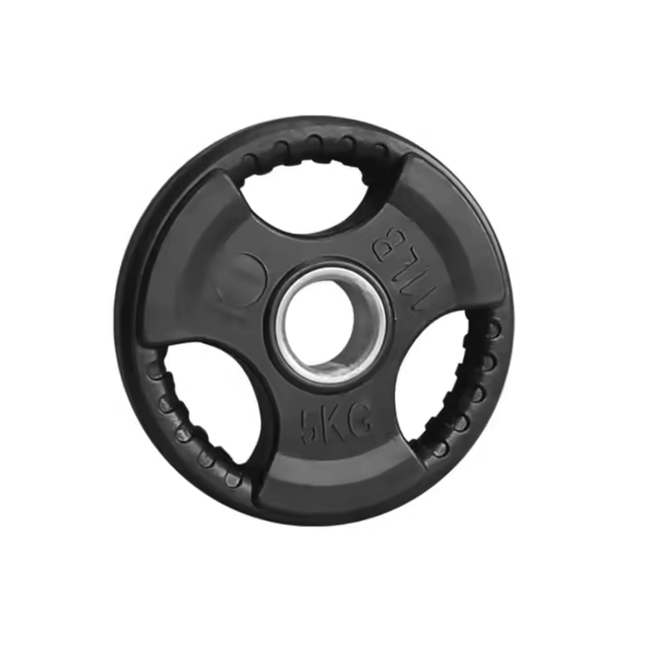 Arafit Disco Olímpico de 3 Agarres de 50mm | Variedad de Pesos y Revestimiento de Caucho - 1