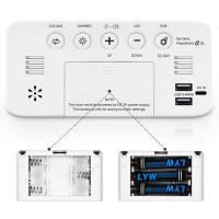 Reloj despertador extra grande para dormir demasiado, Reloj despertador digital para dormitorio, Reloj digital with Luz Nocturna de 7 Colores, Volumen ajustable, cable de carga USB para niños y adolescentes - details 4