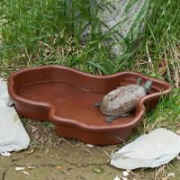 Piscina De Baño Para Reptiles Tazón De Terrario Plato De Alimentación Grande Para Tortuga Hamster Geckó Láser Accesorio De Hogar Para Dragones Barbudos - details 3