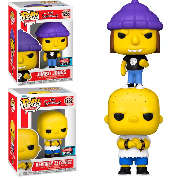 Funko   Pack 2 Funkos Kearney Zzyzwicz Jimbo Jones Simpons Simpson Exclusivos Fall Convention  Funko Pop - 1