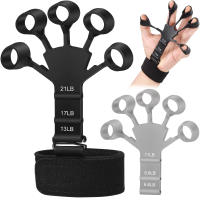 Ejercitador De Agarre De 5 Dedos Para Muñeca Y Brazo Silicona Ajustable Fortalecedor De Mano Y Antebrazo Para Deportes De Resistencia Unisex - details 5