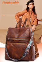 Mochila 3 en 1 para mujer, bolso de hombro femenino, Vintage, de cuero suave, Mochila de viaje de lujo para niña - details 0