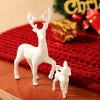 Juego De 2 Piezas De Reindeer Familiar Para Navidad Decoración De Resina Estilo Festivo Para El Hogar Interior Regalos De Navidad - details 7