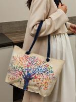 MEJORADA KD-2307 Bolso de Playa-Tote Bag Grande 60x40x20CM con Estampado de Árbol de la Vida y Colores Vibrantes, Ideal para Playa y Vacaciones - details 14
