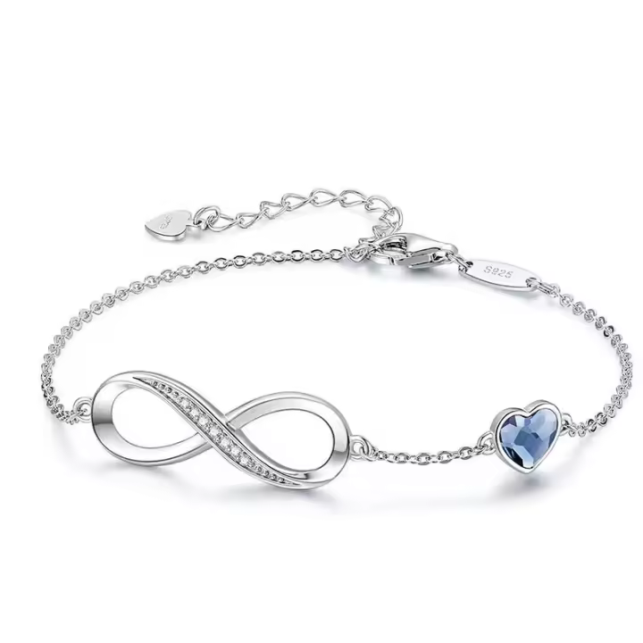 Regalos para Mujer, Plata de Amor Infinite Pulsera with Caja Para Mujeres Gift - 1
