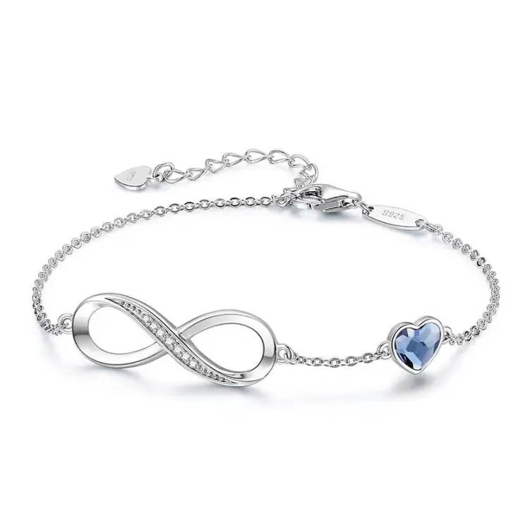 Regalos para Mujer, Plata de Amor Infinite Pulsera with Caja Para Mujeres Gift - 1