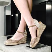 Calzados Soraia Sandalia Ganchillo Mujer Verano, sandalias cuñas  comodas y elegante. - details 8