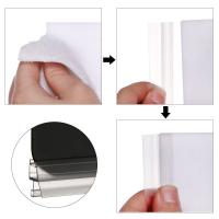 Tira De Sellado Transparente Para Puerta De Vidrio Y Ventanas Material De Goma PVC Previene La Perda De Baño Para El Hogar - details 2