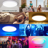 Lámpara de techo rgbcw a Todo Color Ajuste de color inteligente RF control remoto dormitorio Redondo lámpara de techo led - details 3