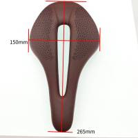 Sillín De Bicicleta De Carbono Completo Y Cuero Fibra Para Montañas Y Carretera Asiento Almohadilla Con Manillar Tela Bicicleta Marrón Piezas - details 1