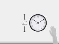 Reloj de pared tradicional, negro, 12" - details 2