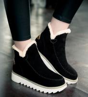 SP Botas de Nieve nuevas de invierno de gran tamaño, Suela Gruesa Plana Y, además de Zapatos de Algodón De Tubo Bajo y cálidos de terciopelo, BOTAS Cortas de gran tamaño. - details 6