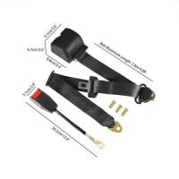 Cinturón de seguridad universal ajustable de 3 puntos para Coche y furgoneta, 2 unidades, Con pernos - details 0