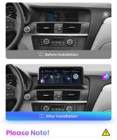 AWESAFE inalámbrico CarPlay Android Auto Radio para BMW X3, F25, X4, F26, años 2014 2015 2016 coche reproductor multimedia GPS 2 din autoradio volante controles RDS Bluetooth - details 0