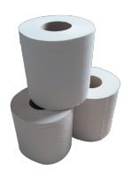 Papel secamanos (1 k POR ROLLO, 510 servicios) absorbente papel cocina, industrial, celulosa blanco 2 capas, laminado Cisent - details 0