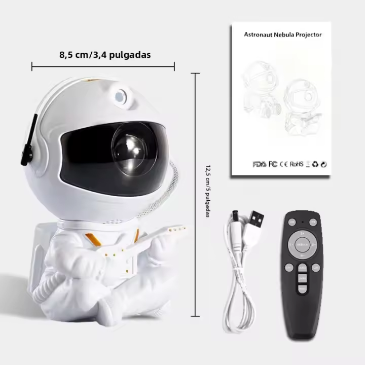 Proyector De Astronauta LED Luz De Noche Galaxia Decoración De Escritorio Cielo Estrellado Creación De Ambiente Para Dormitorio Hogar - 1