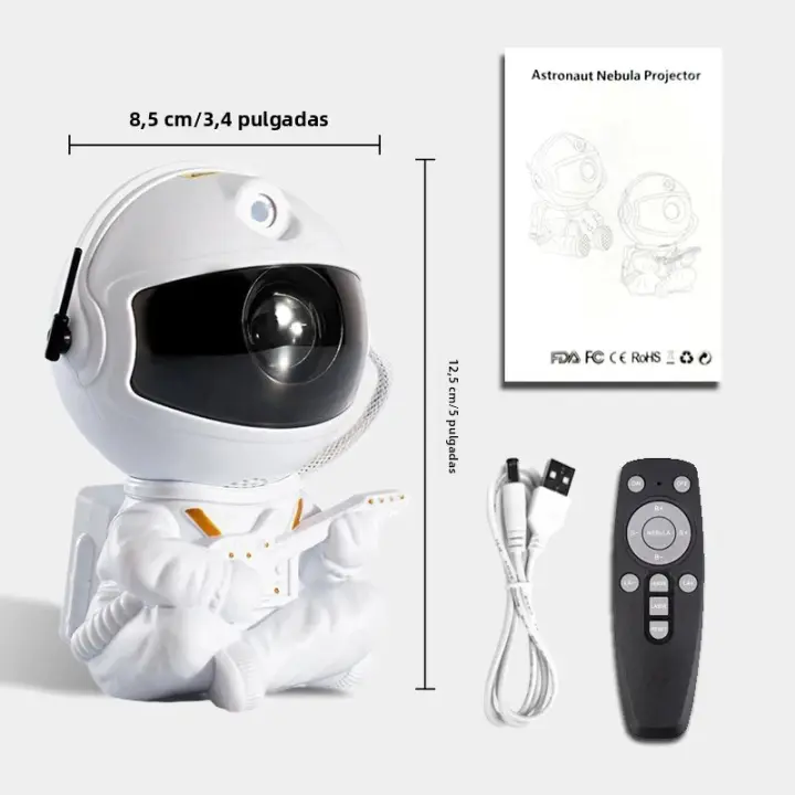 Proyector De Astronauta LED Luz De Noche Galaxia Decoración De Escritorio Cielo Estrellado Creación De Ambiente Para Dormitorio Hogar - 1