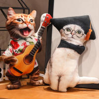 Cojín De Peluche Divertido Y Lindo De Gato 30cm Juguete De Peluche Coleccionable Para Niños Regalo De Cumpleaños O Festividades Estilo Diverso - details 3
