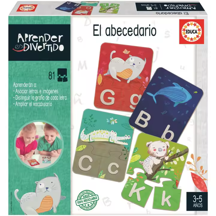 Juego Aprender es Divertido El Abecedario con 81 piezas encajables (Educa 18696) - 1