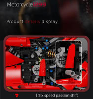 Bloques De Construcción Técnicas Para Motocicleta Modelo De Carreras Deportivas De La Ciudad Locomotivo Mecánico Juguete De Artesanía Para Niños Regalo Compatible Con Lego ABS Sin Batería Unisex - details 6