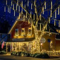 Luz De Lluvia De Meteoros Solar 30cm Con 8 Tubos Y 192 LEDs Luces De Hadas Impermeables Para Decoración De Navidad - details 6