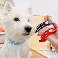 Collar De Moda Para Perro Corazón De Diamante En Cuero PU Collar De Fiesta Para Chihuahua Yorkie Decoración Para Gato Regalo De Suministros Para Mascotas - details 3