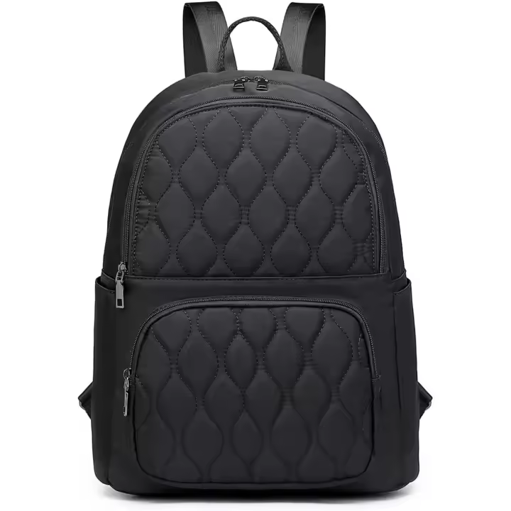Mochila casual femenina de nylon ligera con múltiples compartimentos internos - 1