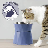 Cuenco Elevado para mascotas con diseño de protector de Cuello, soporte Elevado para Agua y Comidas, Cuenco pequeño de Maple inoxidable para perros y Gatos - details 3