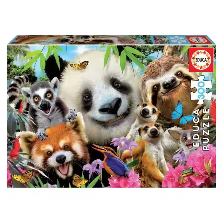 Puzzle de 300 Piezas Infantil Selfie Amigos Animales Educa 18610 - 1
