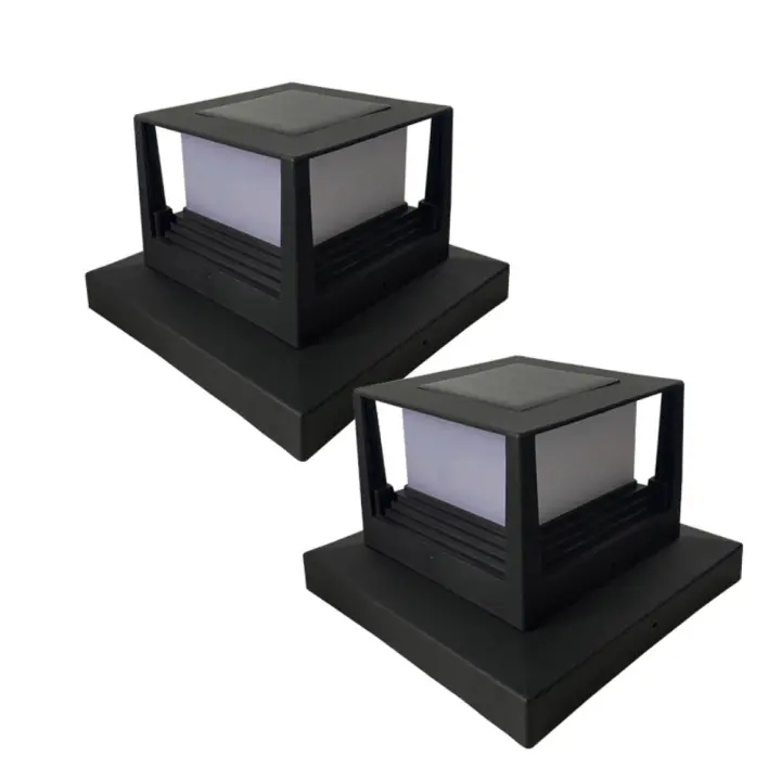 Lámpara De Valla LED Impermeable Con Panel Solar Para Jardín Y Calle Iluminación De Paisaje Solar Pilares Post Cap Nuevo - 1