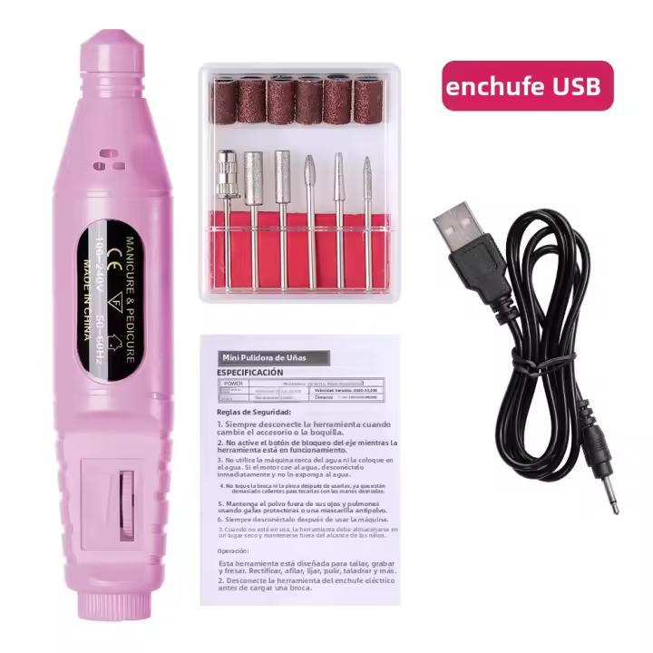 LULAA Máquina De Uñas Eléctrica Portátil Con Conjunto De Corte De Uñas Y Herramientas De Remoción De Polvo De Gel - 1