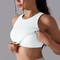 Sujetador Deportivo De 2 Niveles Para Mujer Sexy Yoga Alta Soporte Impacto Deporte Ropa Interior Correr Secado Rápido Top Deporte Gimnasio Con Almohadillas - details 4