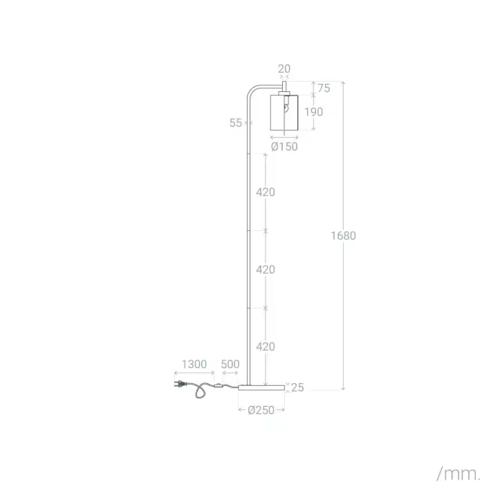 LEDKIA LIGHTING - Lámpara de Pie Joile | Diseño Elegante y Versátil | Metal y Cristal | Para Salón, Dormitorio, Oficina | Compatible con Bombilla E27 No Incluida, Dorado, Cristal - 1