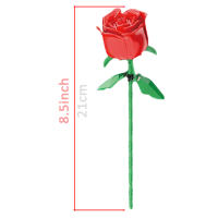 3PCS Regalo De Rosas Eternas Para Parejas Juguete De Construcción De Bloques Decorativo Personalizado Para Niñas Bloques De Plástico Irregular Para Adultos - details 0