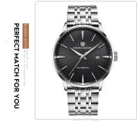 Reloj Mecánico De Moda Para Hombres PAGANI DESIGN Resistente Al Agua 30M Acero Inoxidable Marca Lujo Automático Reloj De Negocios Con Marcadores Arábigos Y Cierre De Hebilla - details 9
