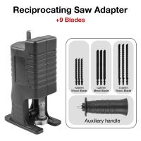 Kit De Adaptador Para Sábanas Reciprocantes Multipropósito 3/9pcs Herramienta De Carpintería DIY Para Corte De Madera PVC Metal - details 9
