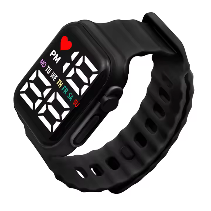 Reloj Inteligente Para Niños Pantalla Táctil LED Mostrador Semanal Estilo Sencillo Y Casual Regalo Para Niños Y Niñas - 1