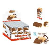 Kinder Cards Nacional España Original caja de 30 unidades galletas crujientes extra finas de barquillo con leche y chocolate y rellenas de cremosa leche y avellanas - details 0