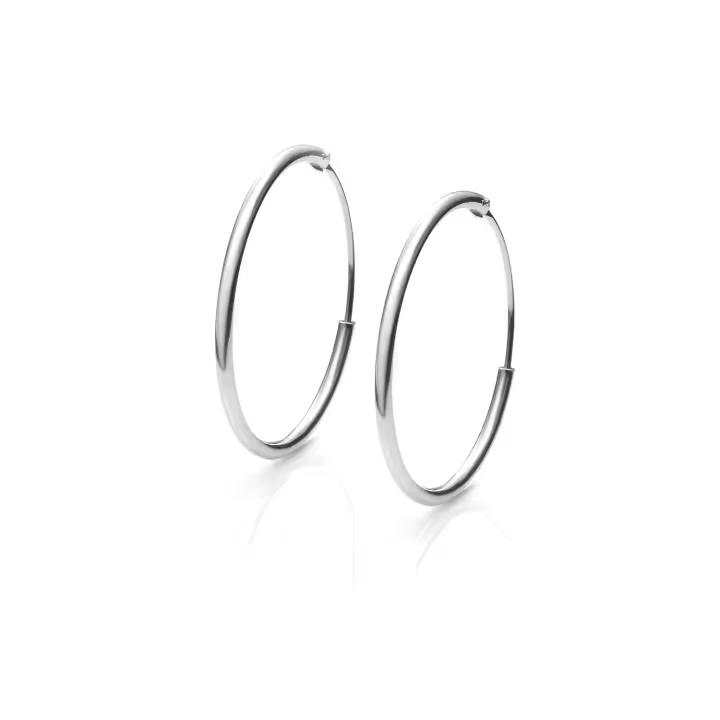 Pendientes Ano Plata Mujer 14-80mm-Pendientes Originales Novia - 1