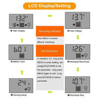 Controlador De Carga Y Descarga Solar Con Pantalla LCD Y USB Doble Para Panel De Celdas Solares Regulador De Corriente Automático 10/20/30/40/50/60/100A - details 2