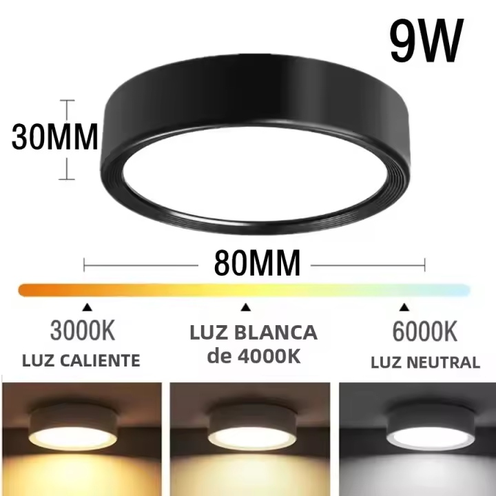 Lámpara De Techo LED Multicolor 9W 12W 15W 20W Instalación Directa Para Sala De Estar Cocina Estilo Moderno - 1