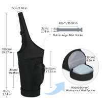Bolsa para Esterilla de Yoga de gran Aperture, WIDE, with Bolsillo impermeable y Cordón ajustable para botellas de Agua. - details 0